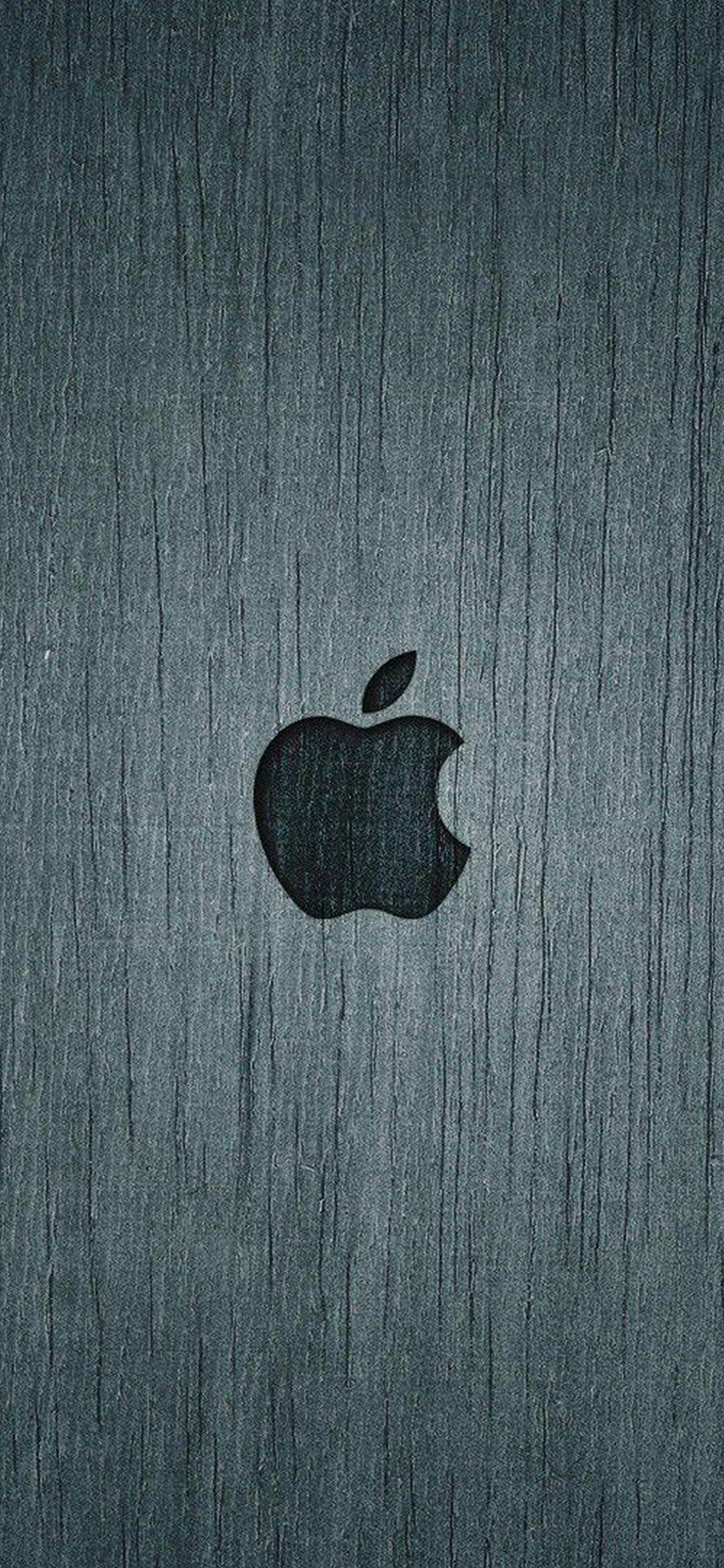 Logo Pomme Noir et Blanc. Wallpaper in 1125x2436 Resolution