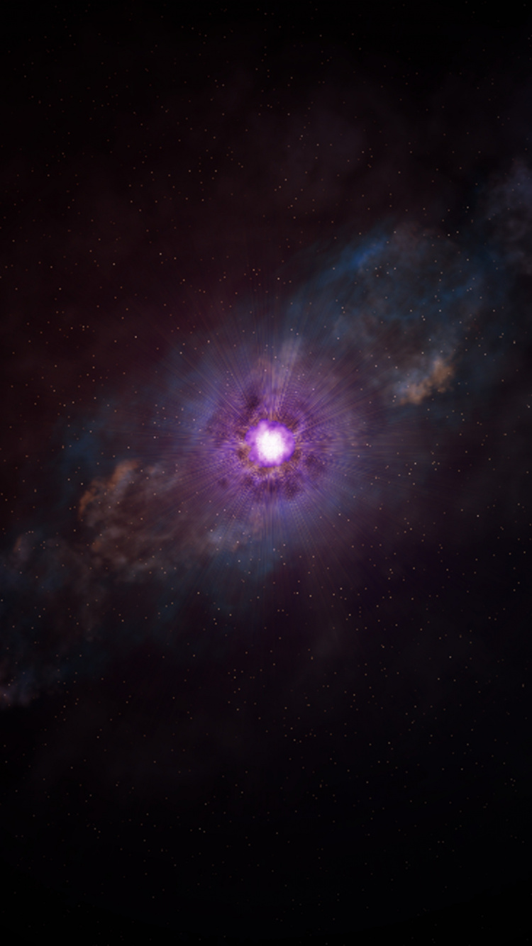 Blue and White Sky With Stars. Wallpaper in 750x1334 Resolution