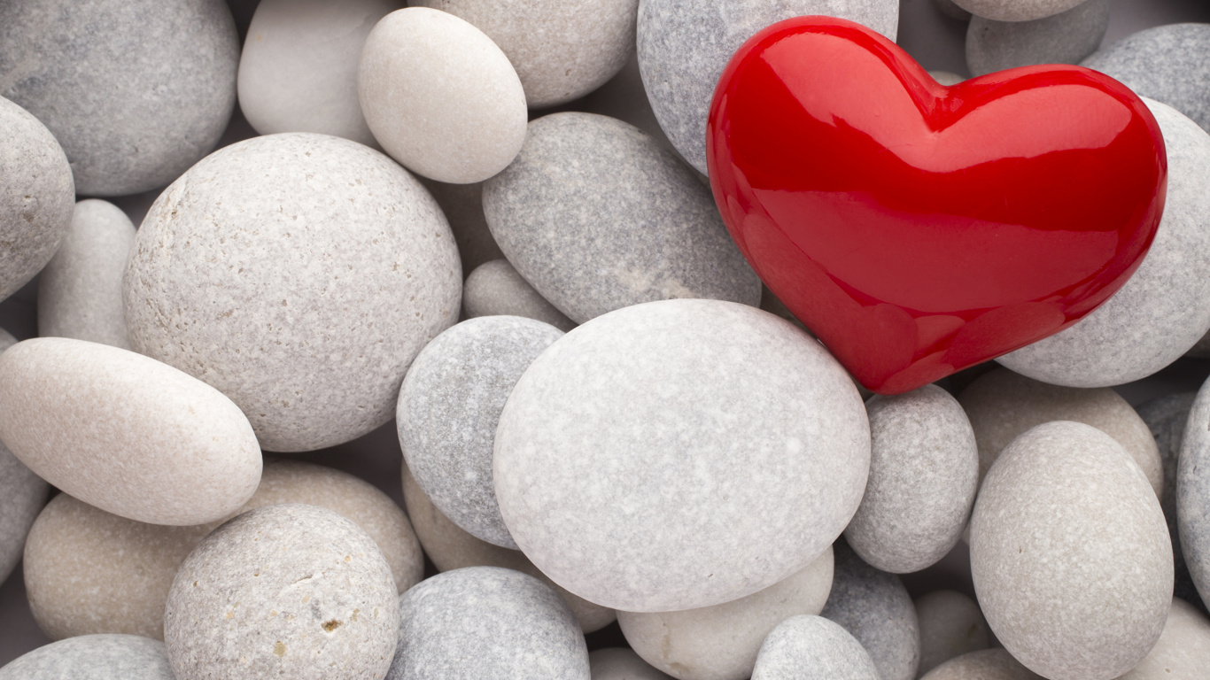 Cœur, Galet, Amour, Lettre D'amour. Wallpaper in 1366x768 Resolution