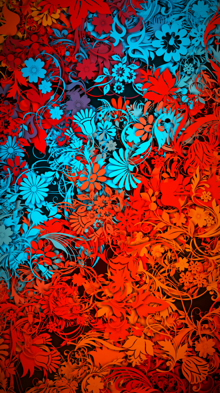 Motif, Red, Orange, Jaune, Arts Visuels. Wallpaper in 750x1334 Resolution