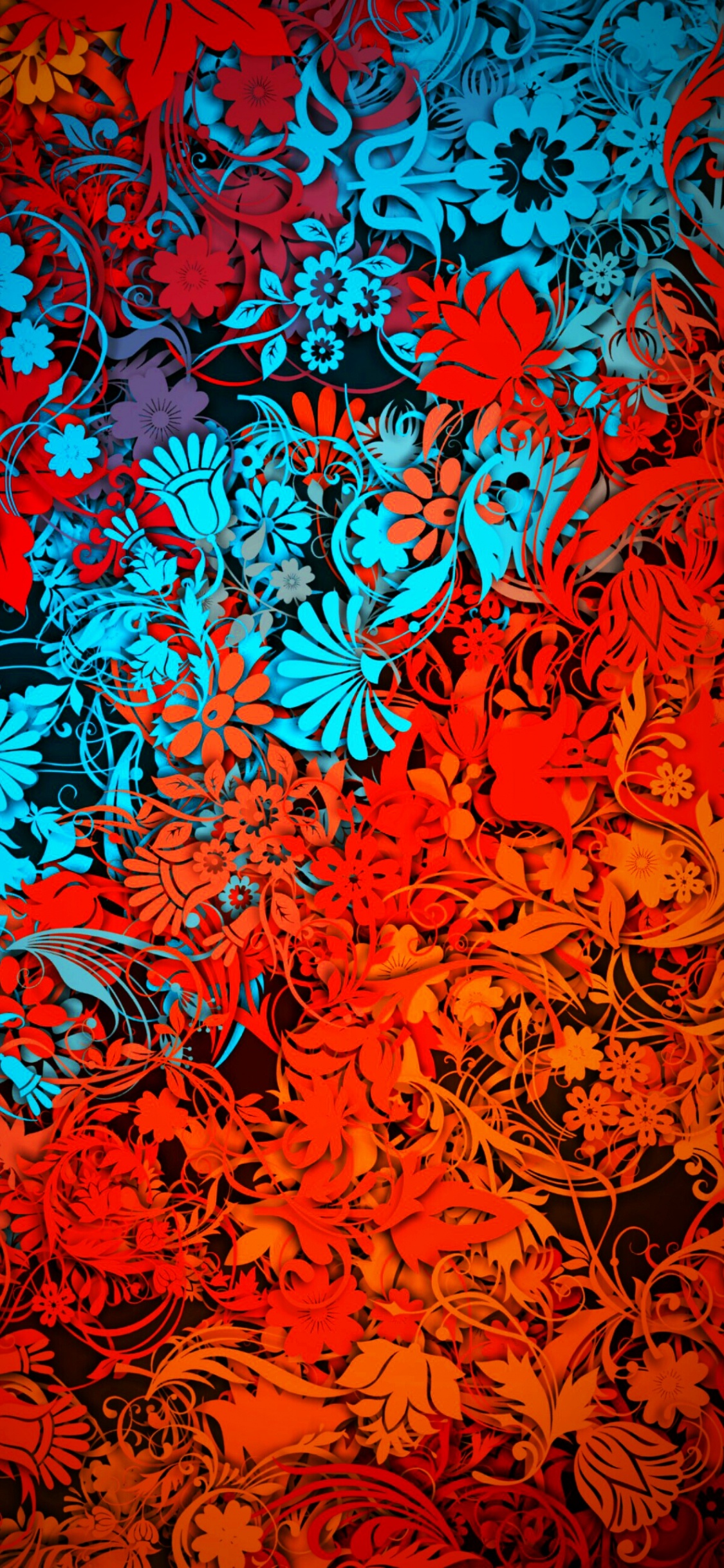 Motif, Red, Orange, Yellow, Visual Arts. Wallpaper in 1125x2436 Resolution