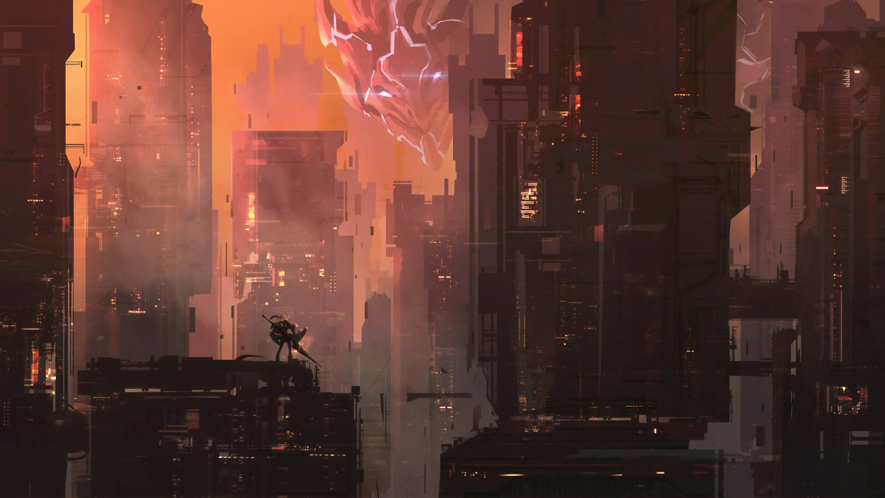 Homme en Veste Noire Debout Dans la Rue Pendant la Nuit. Wallpaper in 1280x720 Resolution