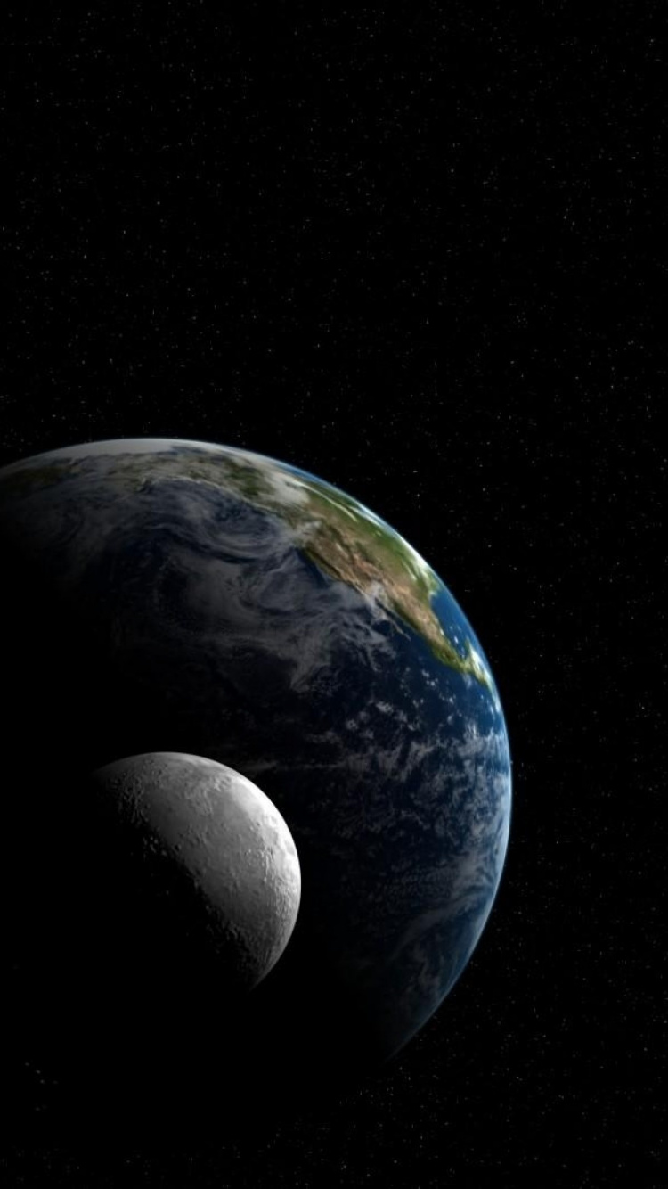 Blue and White Planet Earth. Wallpaper in 750x1334 Resolution