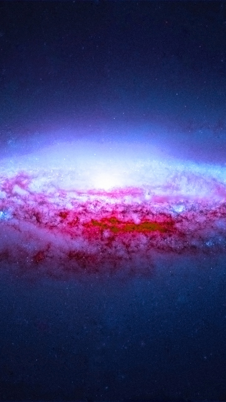 Blue and Purple Starry Night Sky. Wallpaper in 720x1280 Resolution