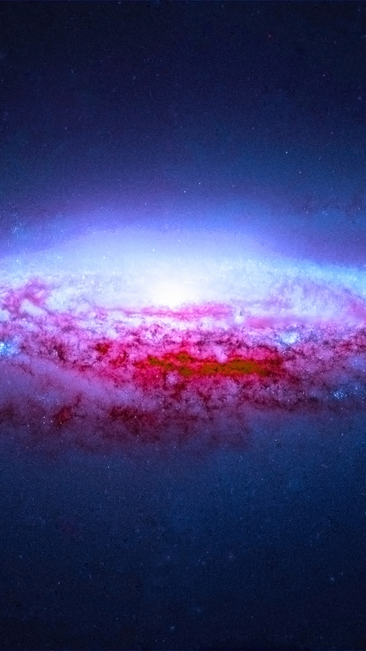 Blue and Purple Starry Night Sky. Wallpaper in 750x1334 Resolution