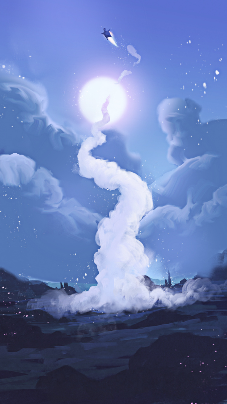 Illustration, Art, Painting, Drawing, Atmosphere. Wallpaper in 750x1334 Resolution