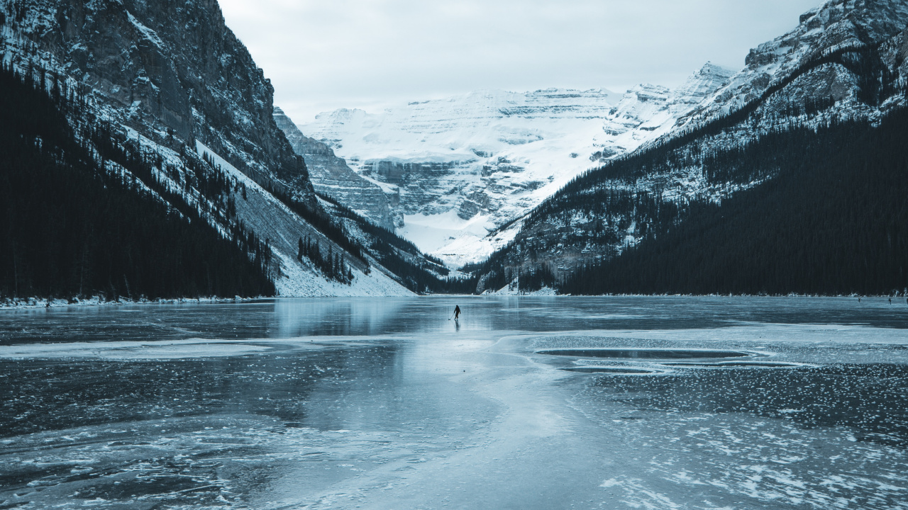 Lake Louise, Lac, Les Reliefs Montagneux, Nature, Highland. Wallpaper in 1280x720 Resolution