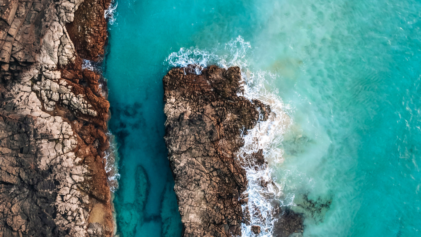 大海, Azure, 水道, 自然景观, 形成 壁纸 1366x768 允许