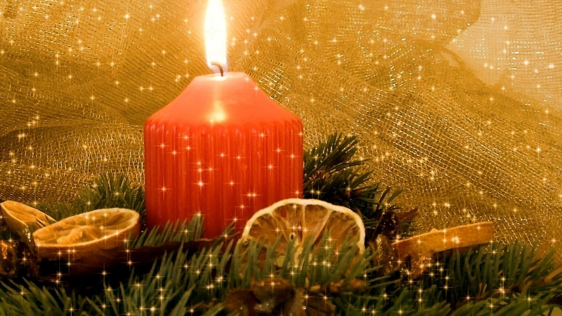 Weihnachtsbaum, Neujahr, Weihnachtsdekoration, Kerze. Wallpaper in 1920x1080 Resolution