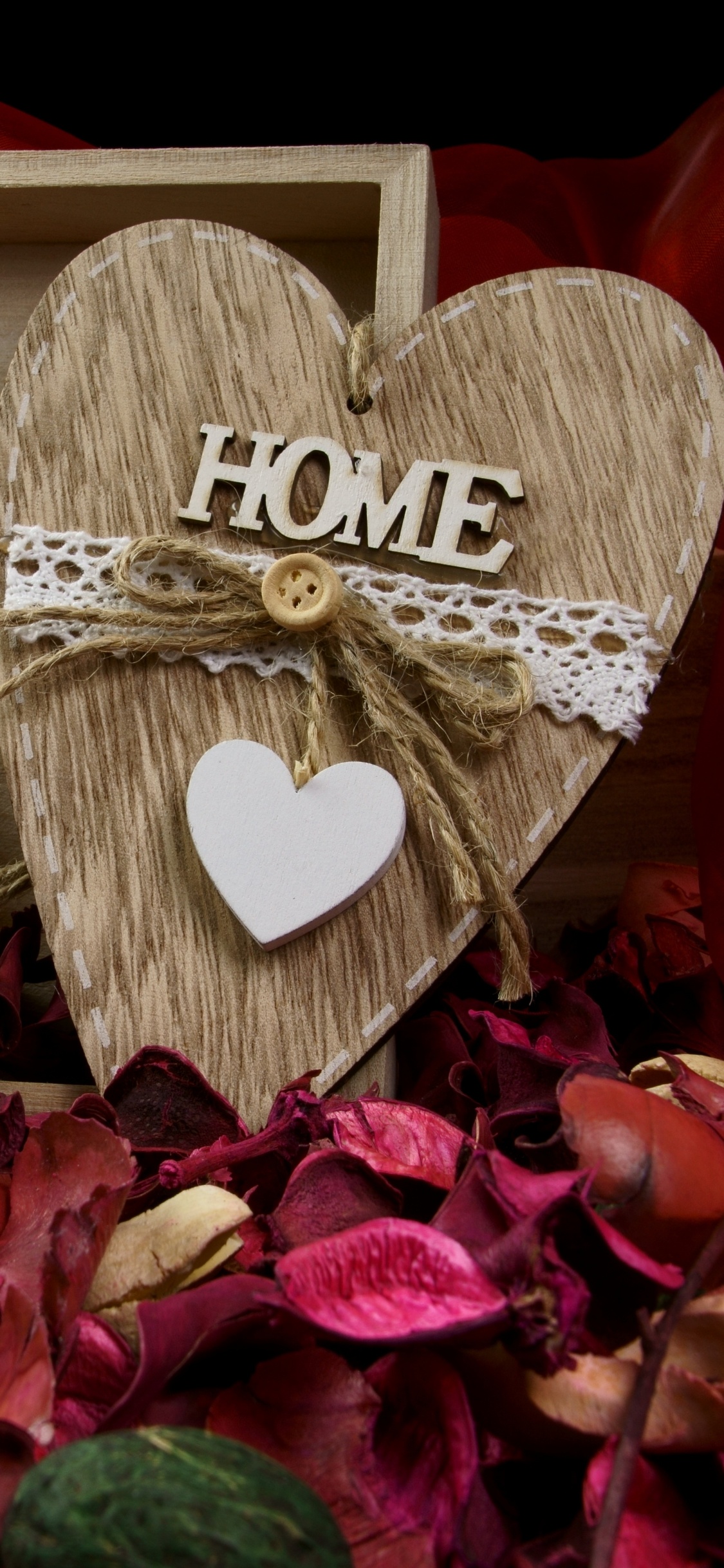 Romantik, Herzen, Freundin, Blütenblatt, Valentines Tag. Wallpaper in 1125x2436 Resolution