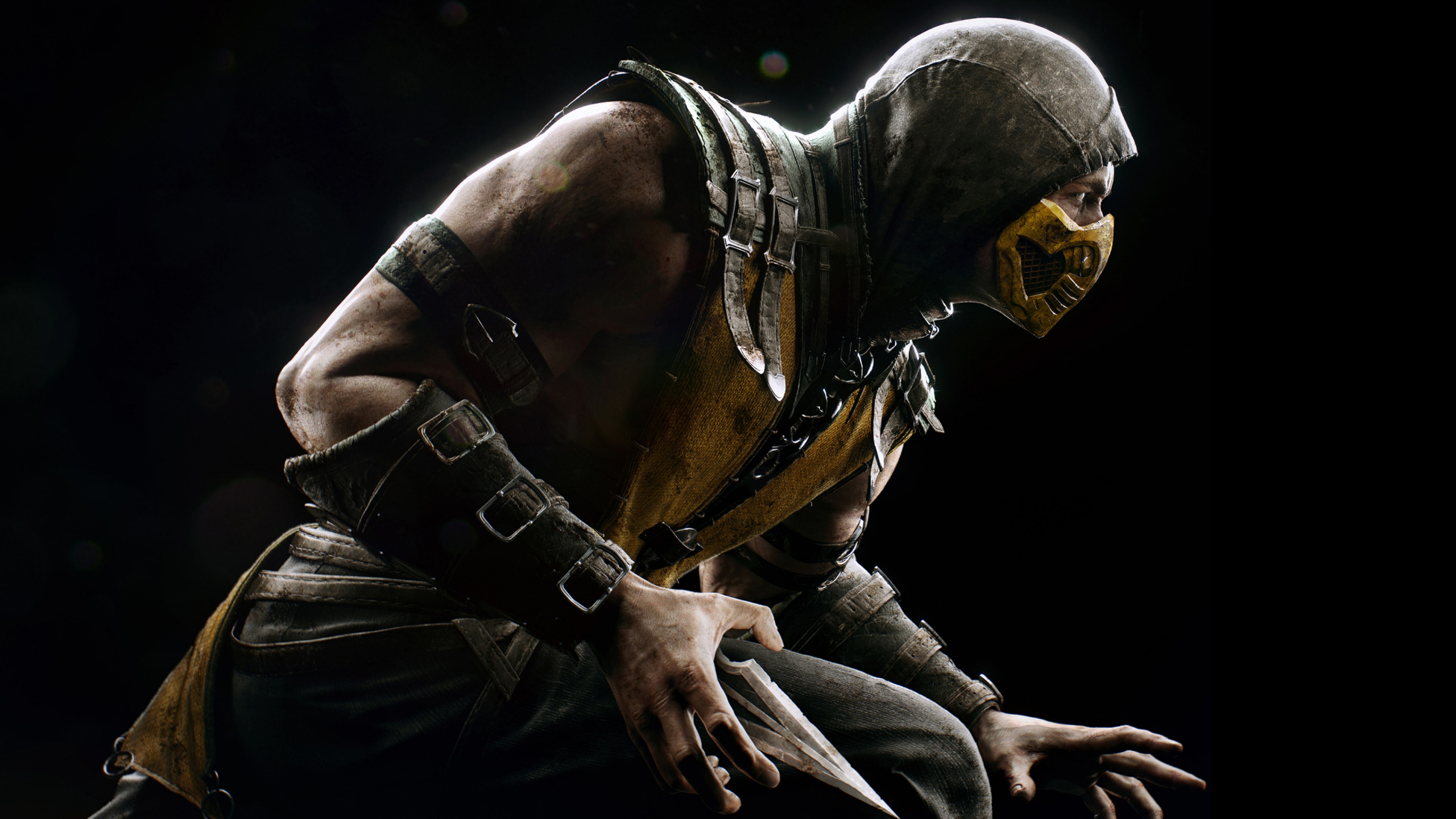 Mortal Kombat x, Skorpion, Mortal Kombat, Johnny Cage, Combo. Wallpaper in 2560x1440 Resolution