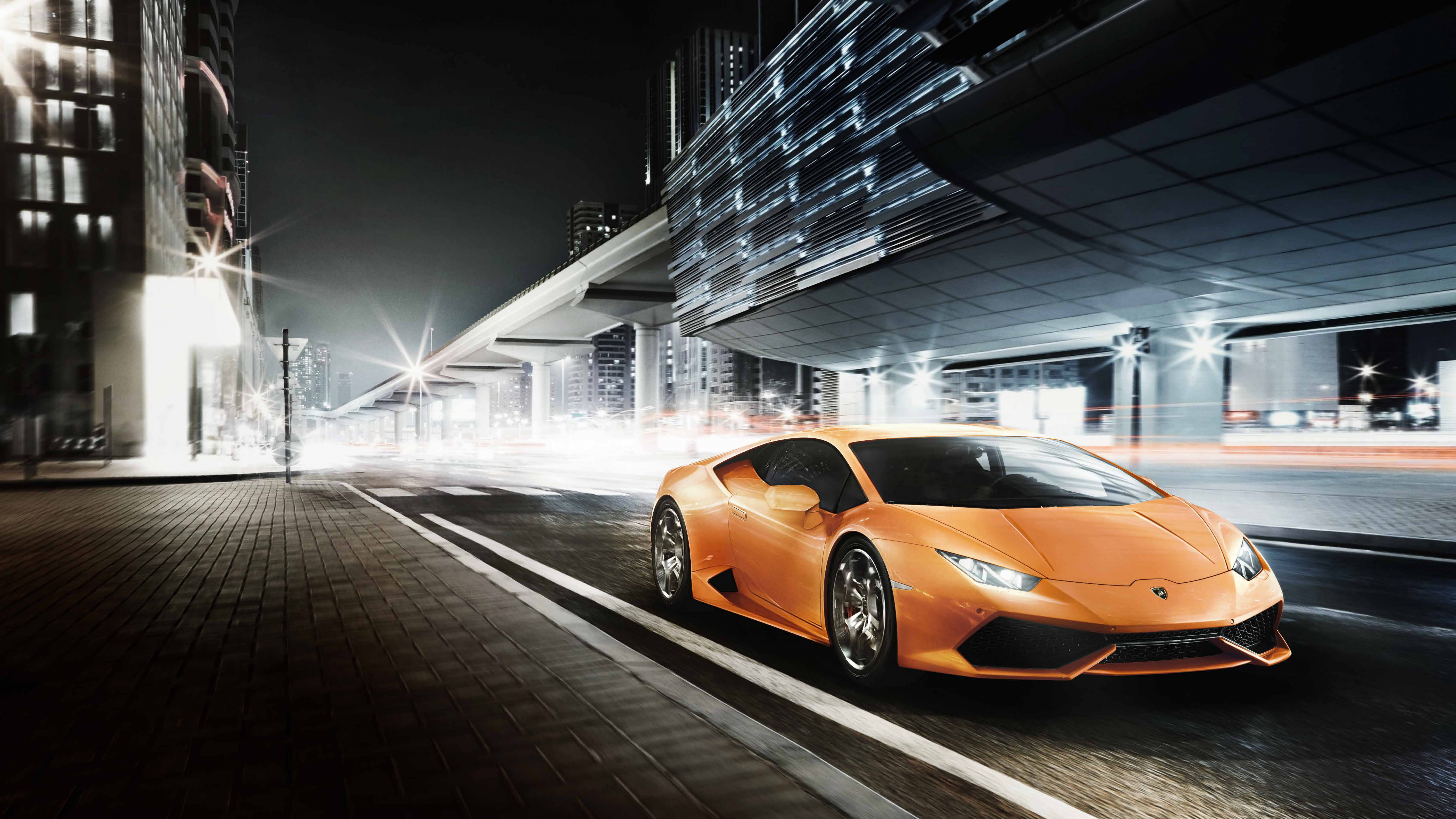 Yellow Porsche 911 Parked in Front of White Building. Wallpaper in 7680x4320 Resolution