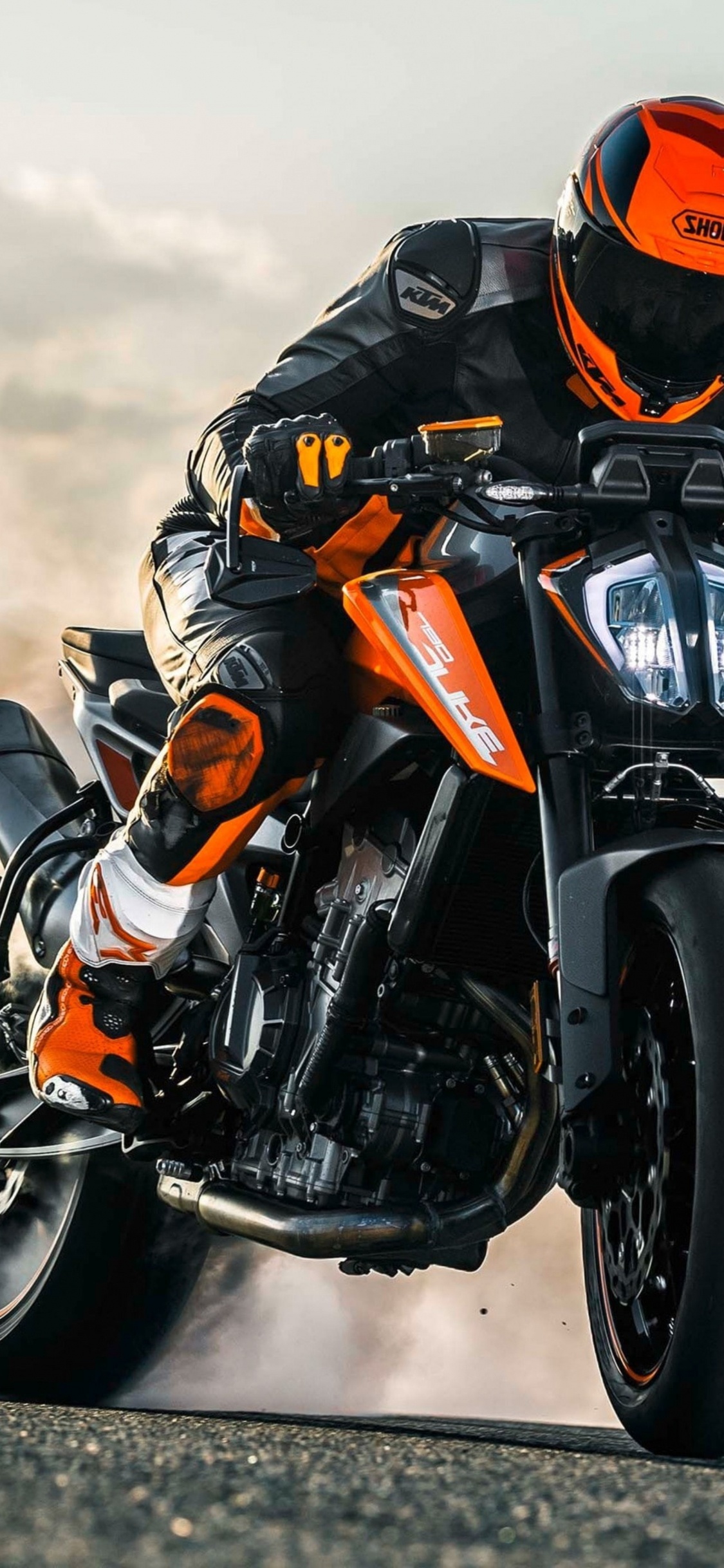 公爵790手术刀, KTM790公爵, Ktm, Ktm Duke 790, 轮胎 壁纸 1125x2436 允许