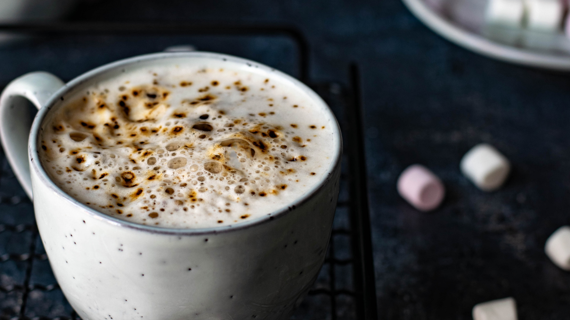 White Ceramic Cup With Brown Liquid. Wallpaper in 1920x1080 Resolution
