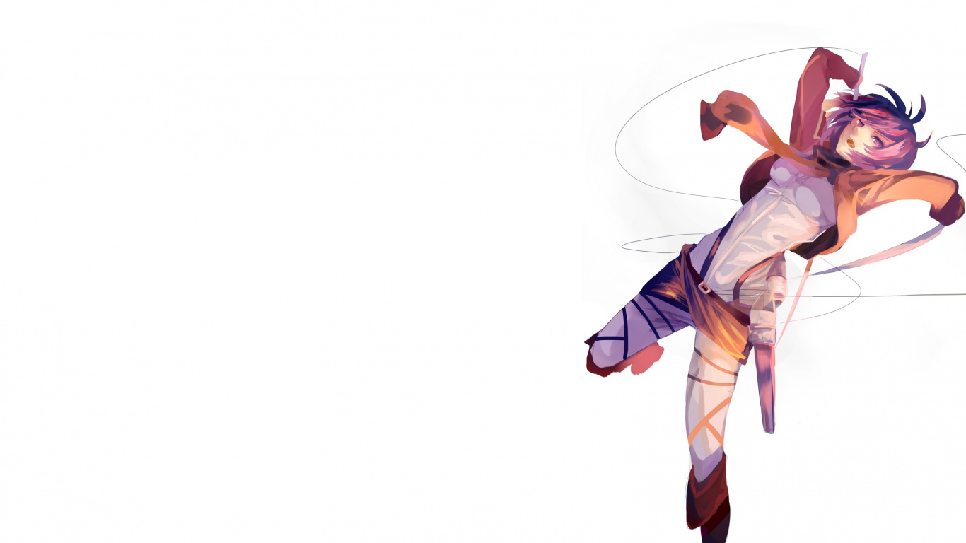 Mujer en Vestido Blanco y Rojo Personaje de Anime. Wallpaper in 1366x768 Resolution