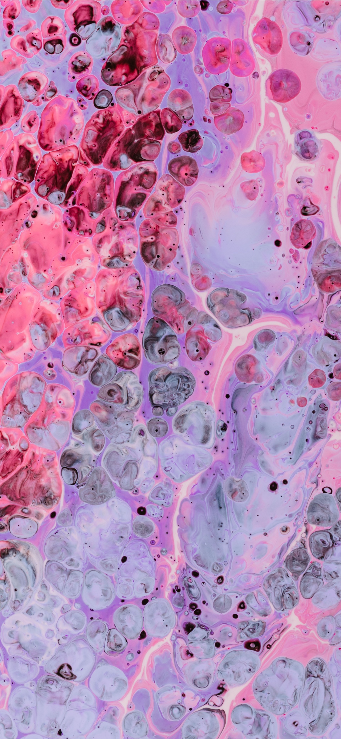 Pink and Green Abstract Painting. Wallpaper in 1125x2436 Resolution