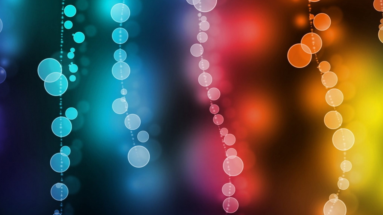 Lumières Bokeh Orange et Blanches. Wallpaper in 1280x720 Resolution