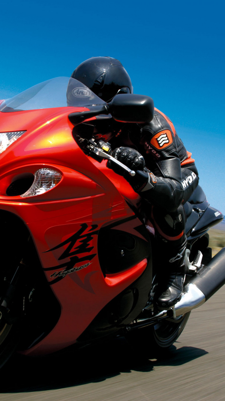 Red and Black Sports Bike on Road During Daytime. Wallpaper in 750x1334 Resolution