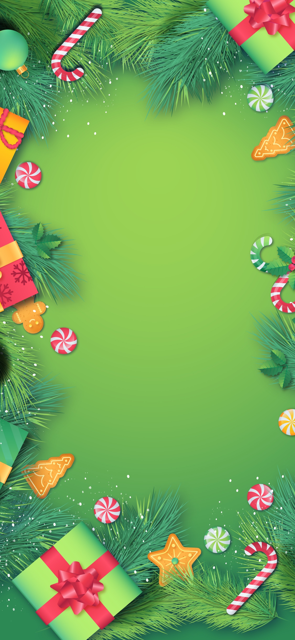 Gâteau, Green, Ornement de Noël, Plante Terrestre, Événement. Wallpaper in 1125x2436 Resolution