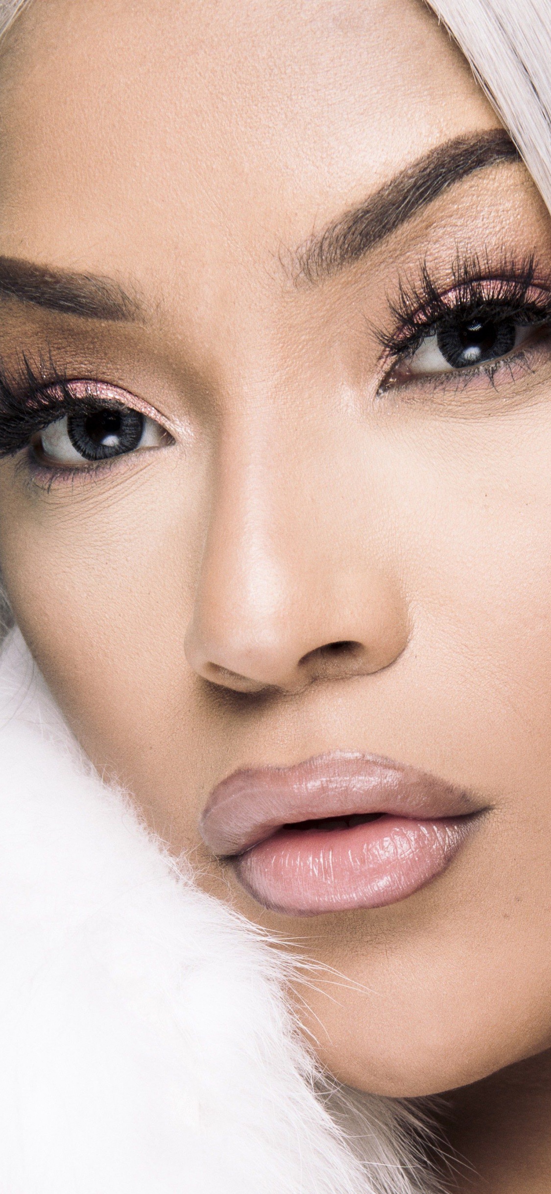 头发, 眉毛, 皮肤, 金发碧眼的, 白色 壁纸 1125x2436 允许