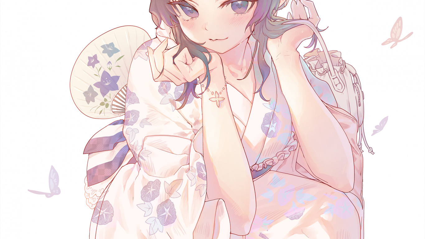 Arte de Fan de Shinobu Kochou, Shinobu Koch, Mitsuri Kanroji, Fan Art, Arte. Wallpaper in 1366x768 Resolution