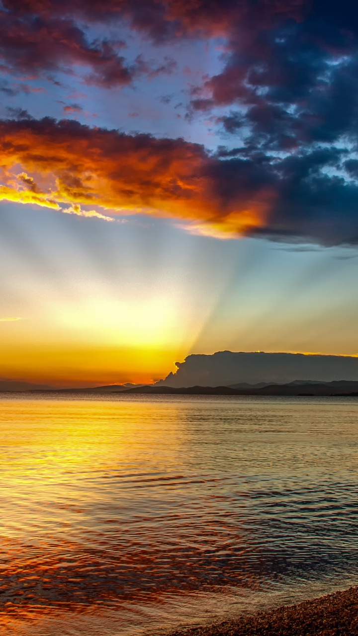 Heure Bleue, Plage, Horizon, Nature, Lever. Wallpaper in 720x1280 Resolution