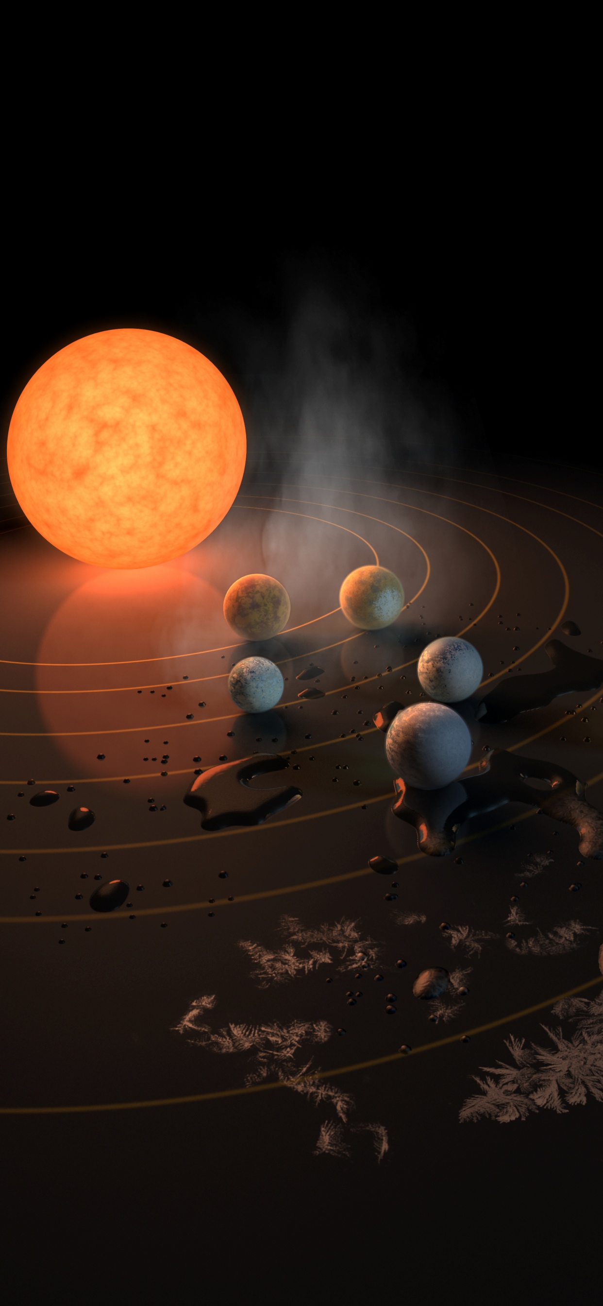 Planète Effrayante, Terre, Planète, TRAPPISTE-1, Exoplanète. Wallpaper in 1242x2688 Resolution