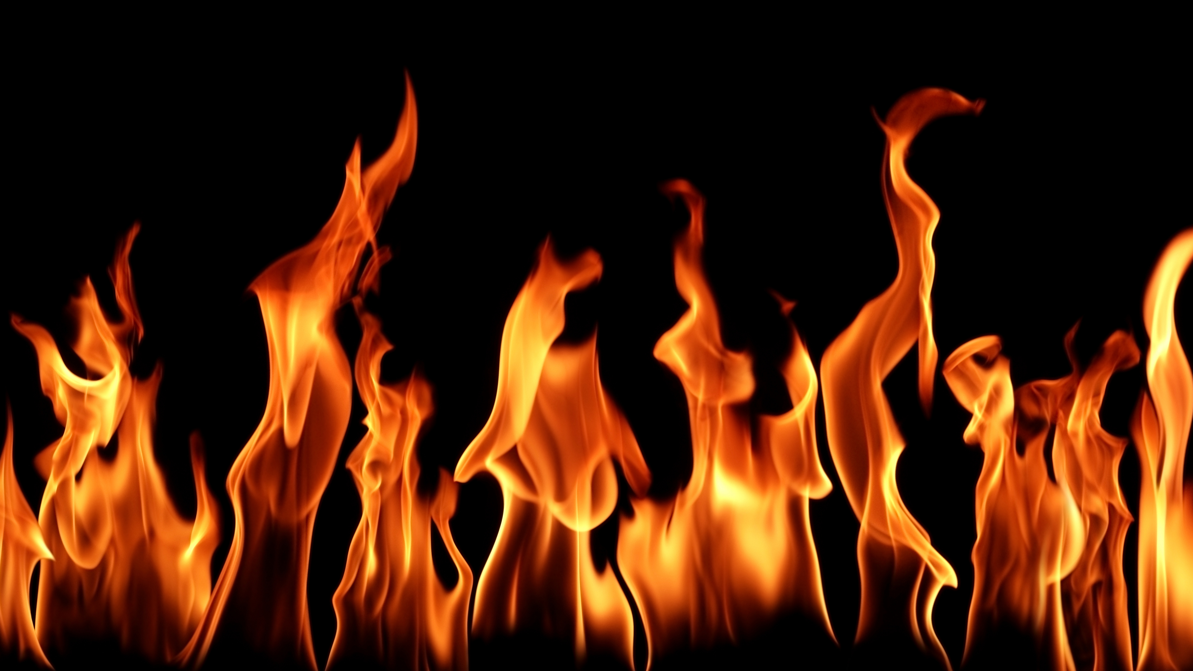 火焰, 热, 篝火, 防火安全, 橙色 壁纸 3840x2160 允许