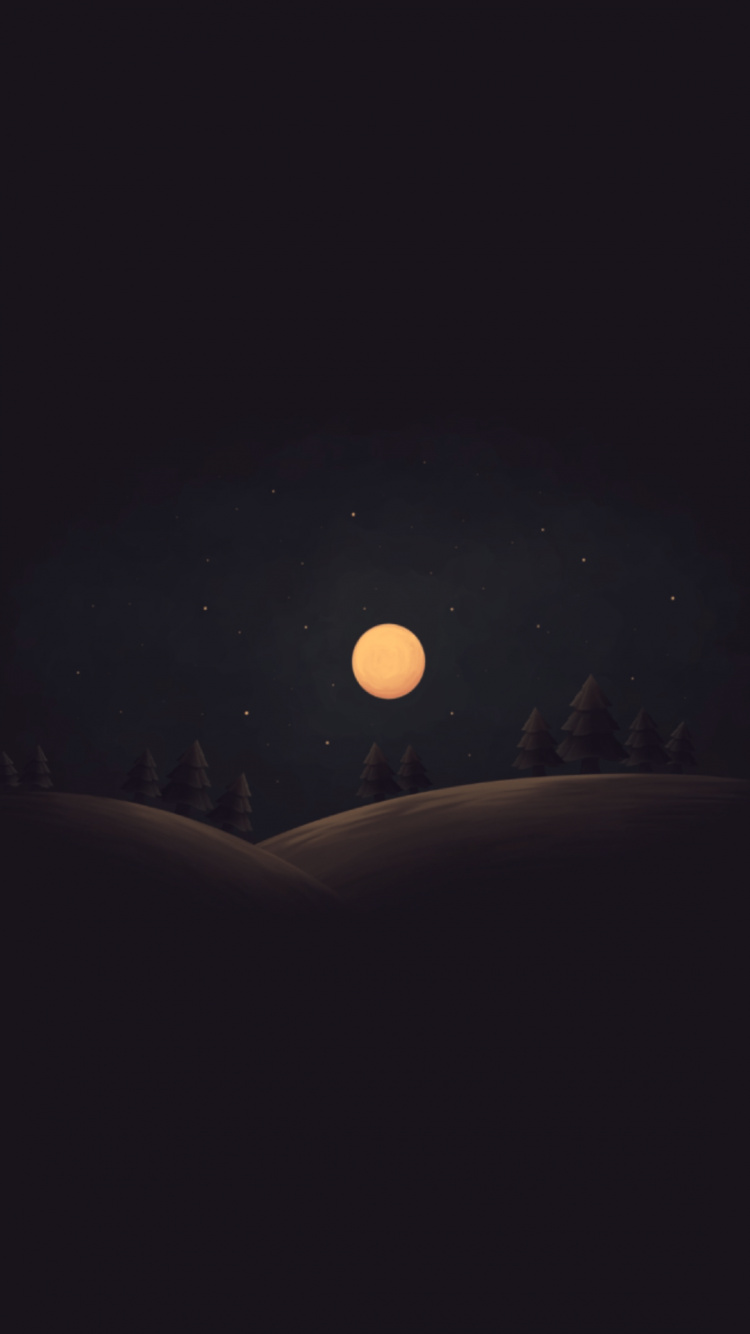 Atmosphere, Planet, Moon, Cloud, Tree. Wallpaper in 750x1334 Resolution
