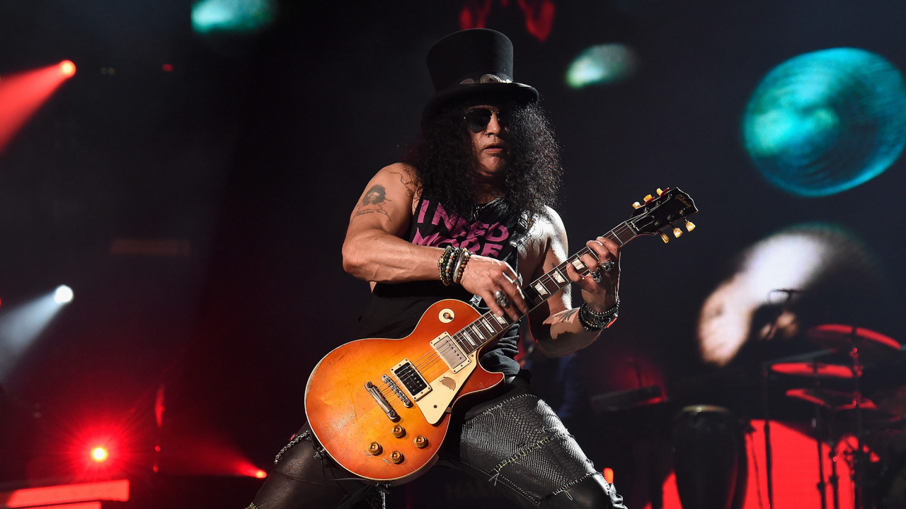 Slash, No en Esta Vida Gira, Guns N Roses, Guitarra, el Guitarrista. Wallpaper in 1280x720 Resolution