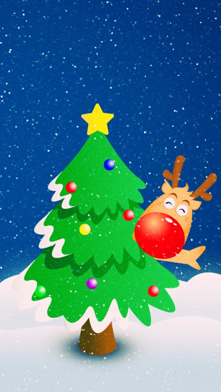 Christmas Day, Snowman, Christmas, Christmas Tree, Santa Claus. Wallpaper in 720x1280 Resolution