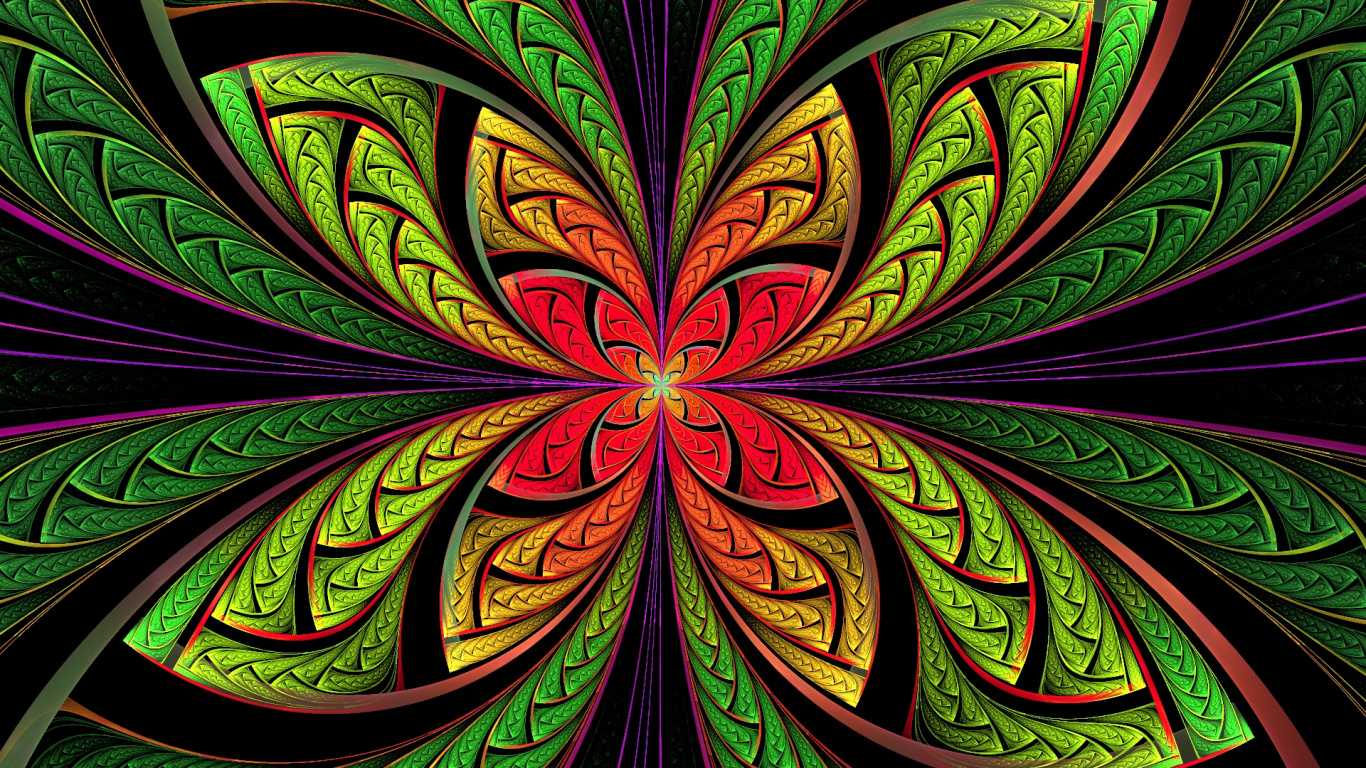 Peinture Abstraite Verte et Brune. Wallpaper in 1366x768 Resolution
