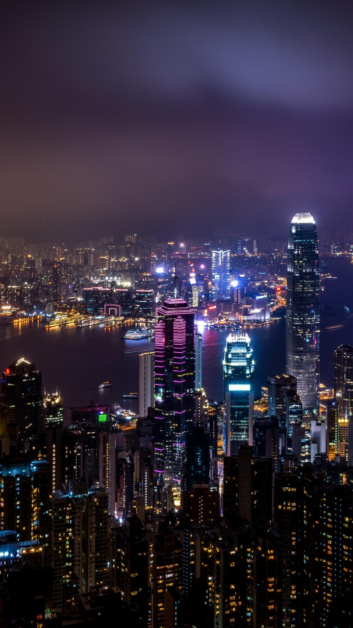 香港, 城市景观, 城市, 大都会, 天际线 壁纸 720x1280 允许