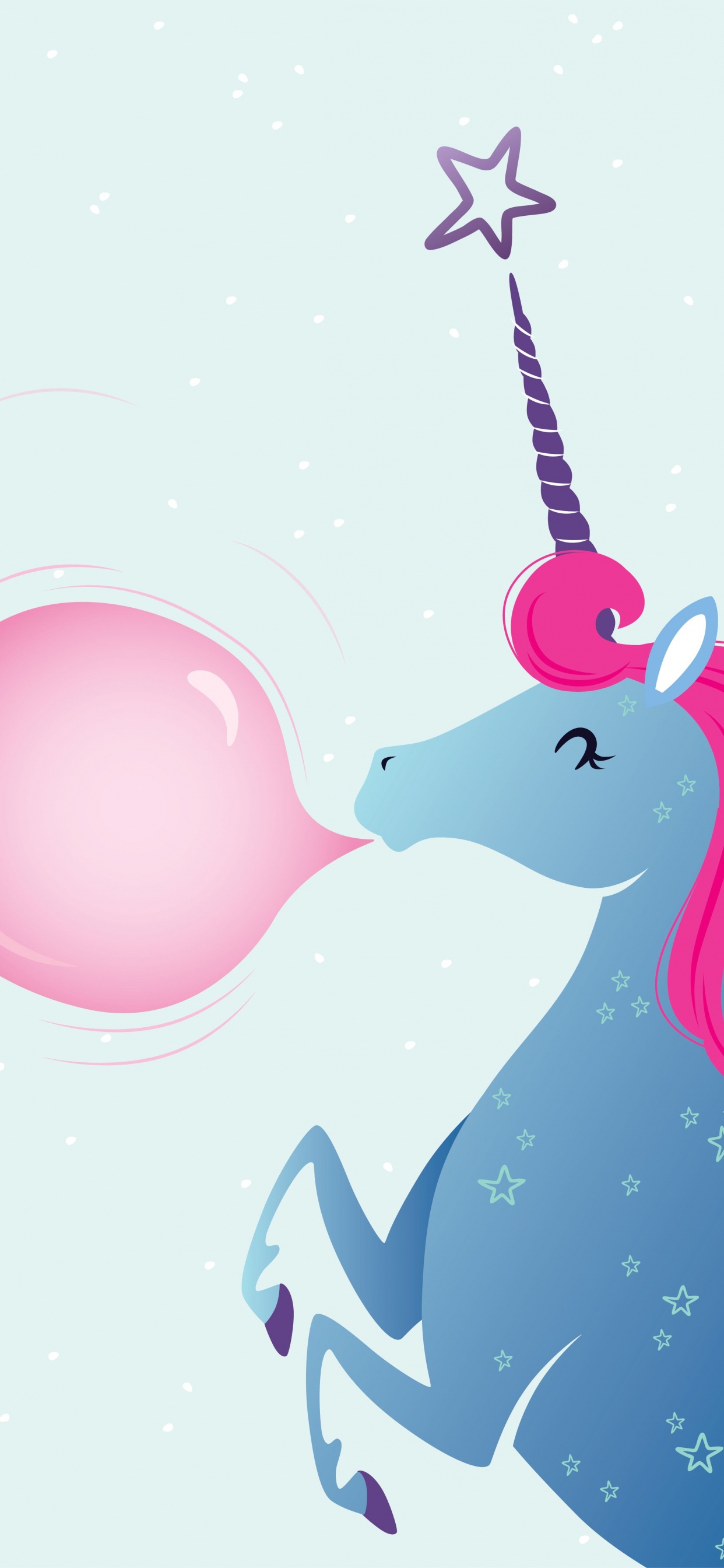 Rosa Und Weiße Vogelillustration. Wallpaper in 1242x2688 Resolution