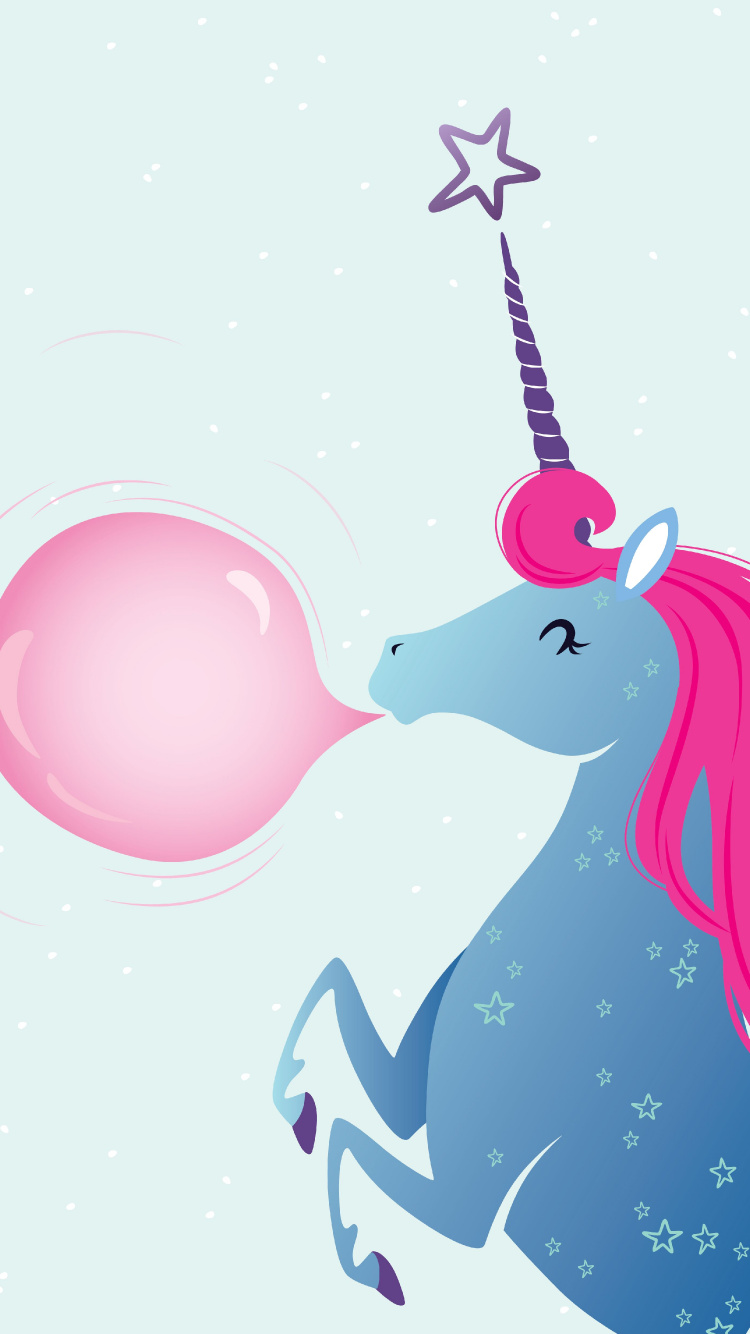 Rosa Und Weiße Vogelillustration. Wallpaper in 750x1334 Resolution