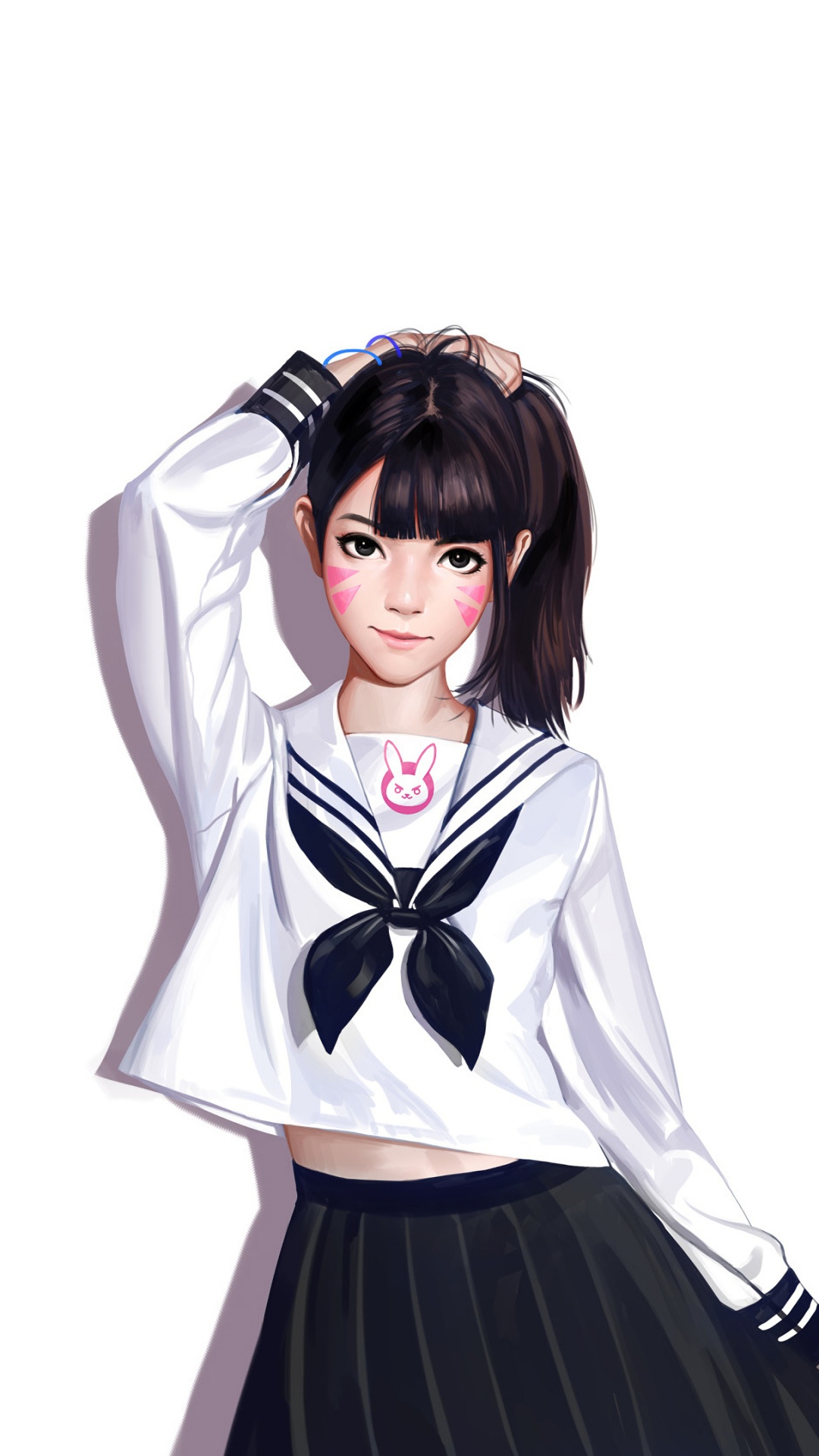 Personaje de Anime de Mujer de Pelo Negro. Wallpaper in 1080x1920 Resolution