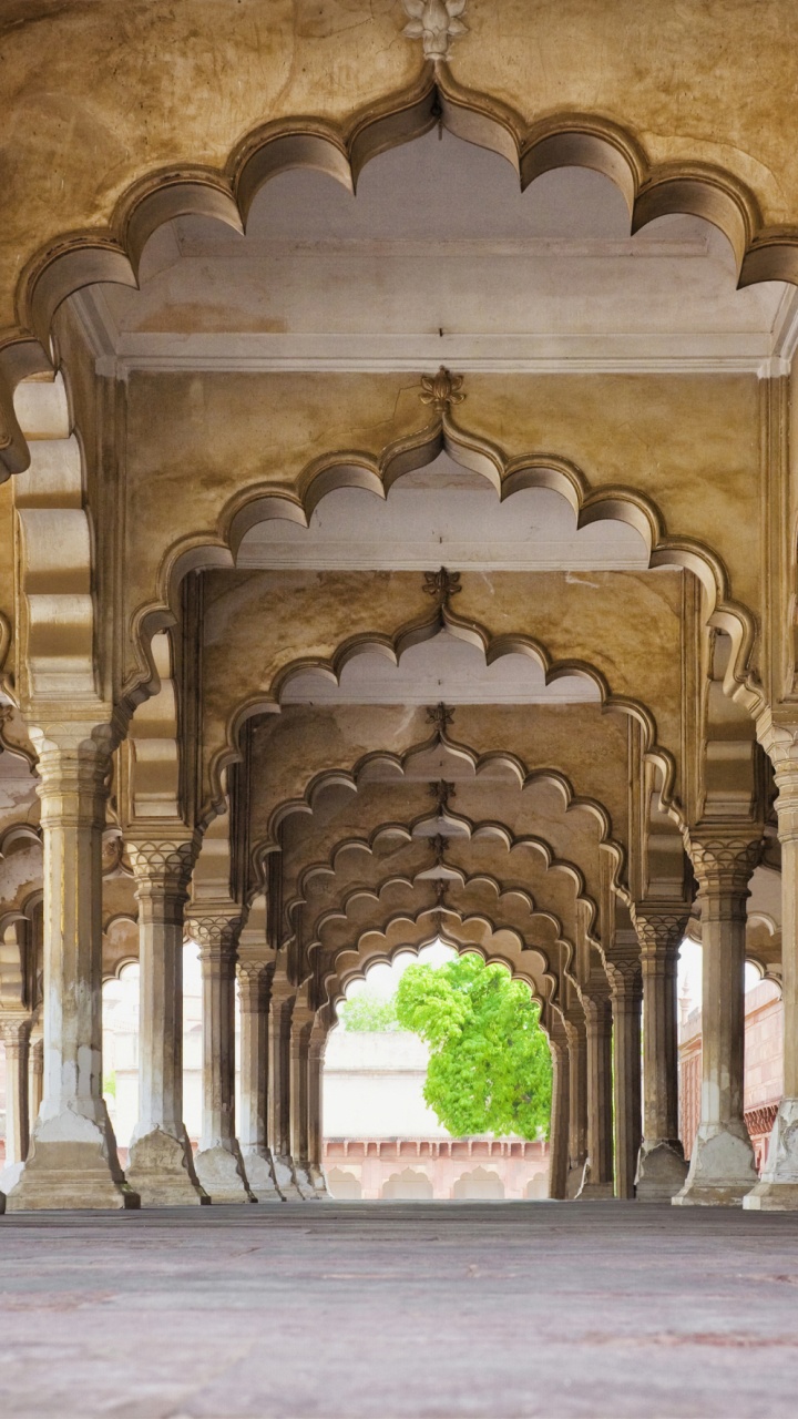 阿格拉堡, 泰姬陵, 月光花园的巴格, 拱门, 中世纪建筑风格 壁纸 720x1280 允许
