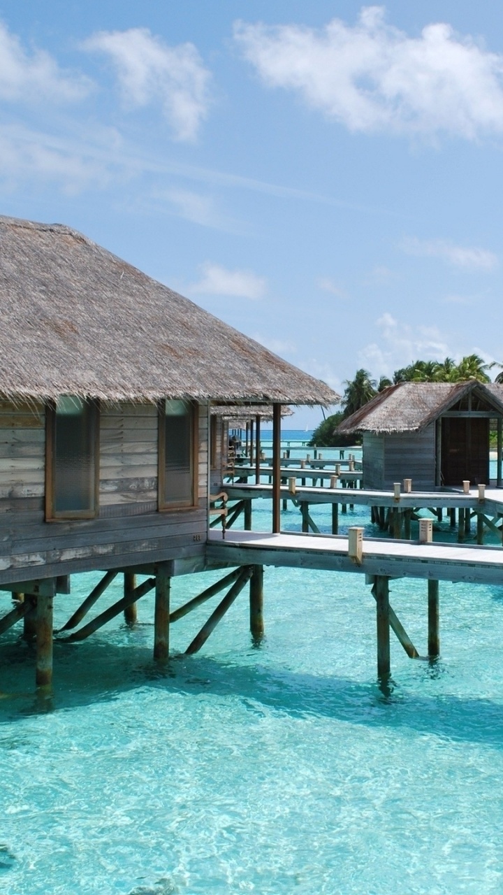 度假村, 度假, 旅行, 热带地区, 泻湖 壁纸 720x1280 允许