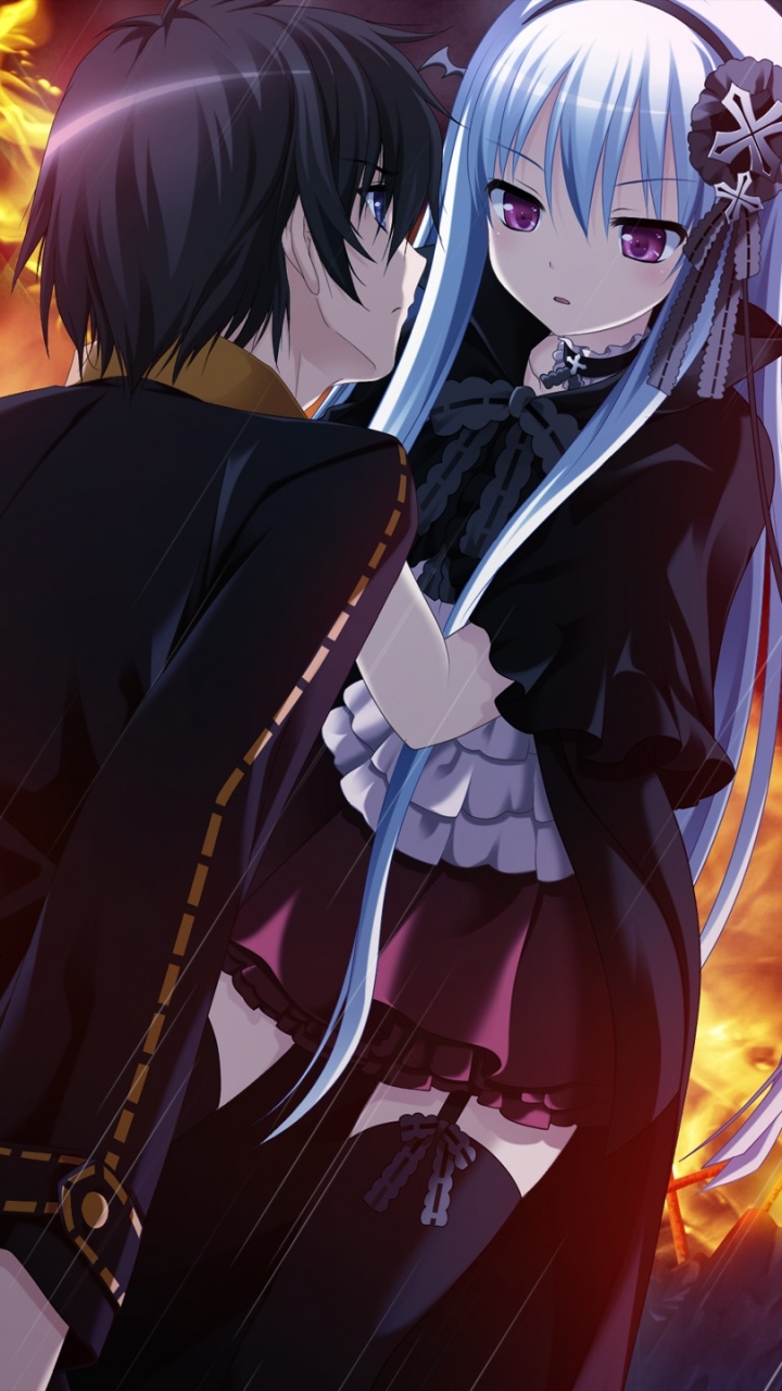 Männliche Und Weibliche Anime-Charaktere. Wallpaper in 720x1280 Resolution