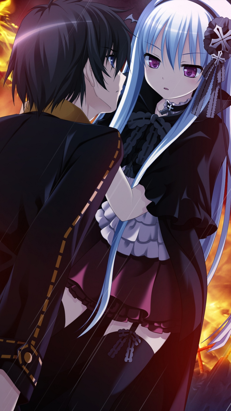 Männliche Und Weibliche Anime-Charaktere. Wallpaper in 750x1334 Resolution