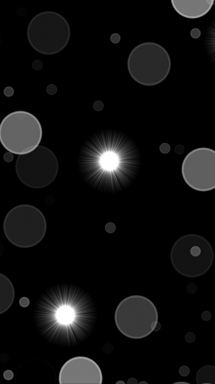 Illustration à Pois Blancs et Noirs. Wallpaper in 750x1334 Resolution