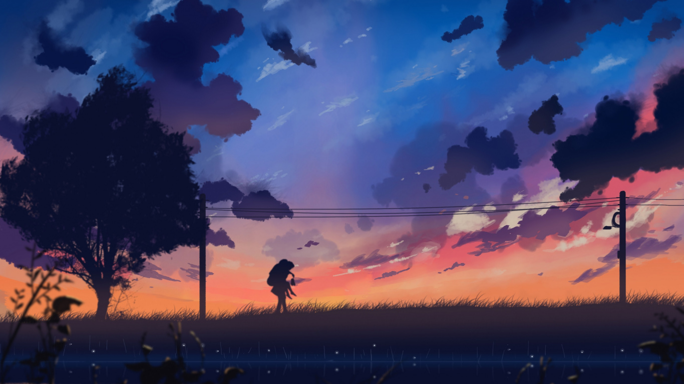 Cloud, Nature, Afterglow, Dusk, Evening. Wallpaper in 1366x768 Resolution