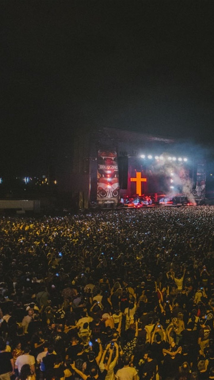 Concert, Heavy Metal, Festival, Crowd, Night. Wallpaper in 720x1280 Resolution
