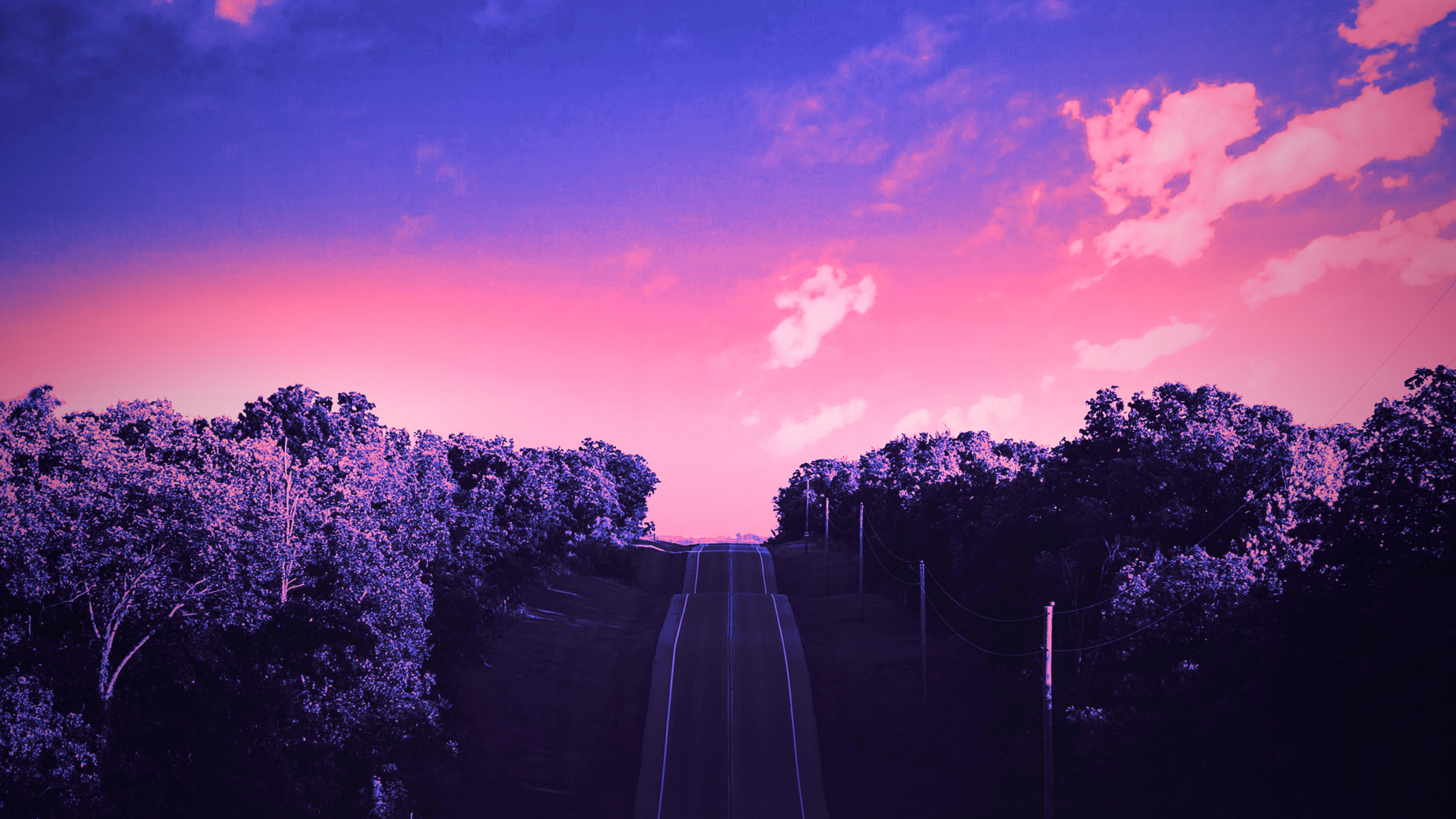 Ambiente, Morado, Afterglow, Agua, Paisaje Natural. Wallpaper in 2560x1440 Resolution