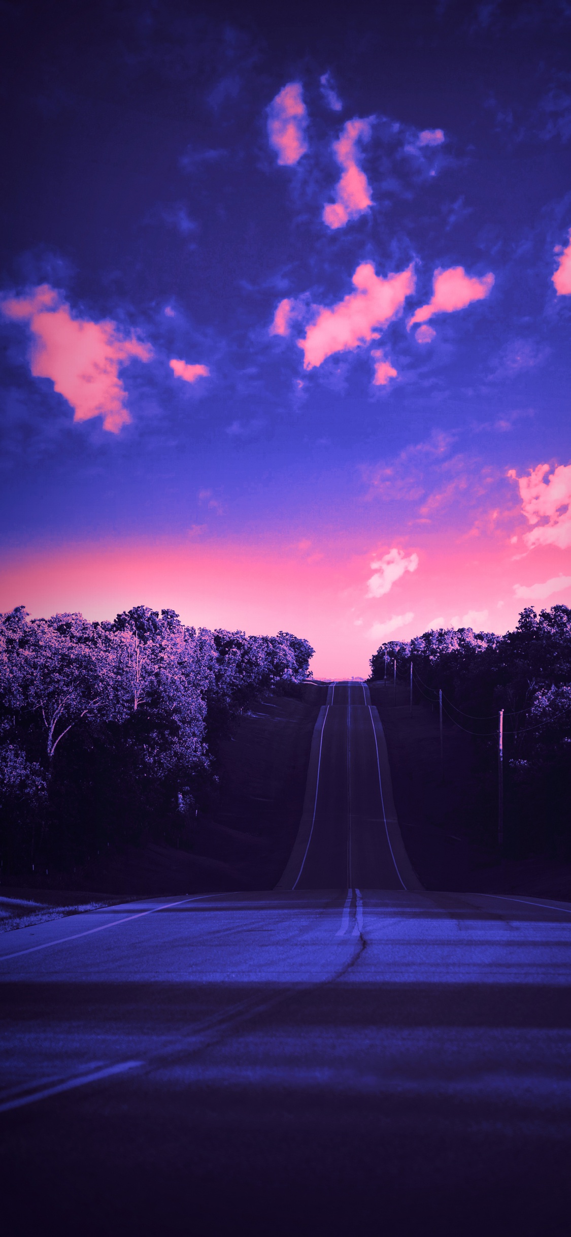 Atmosphère, Purple, Afterglow, Eau, Paysage Naturel. Wallpaper in 1125x2436 Resolution