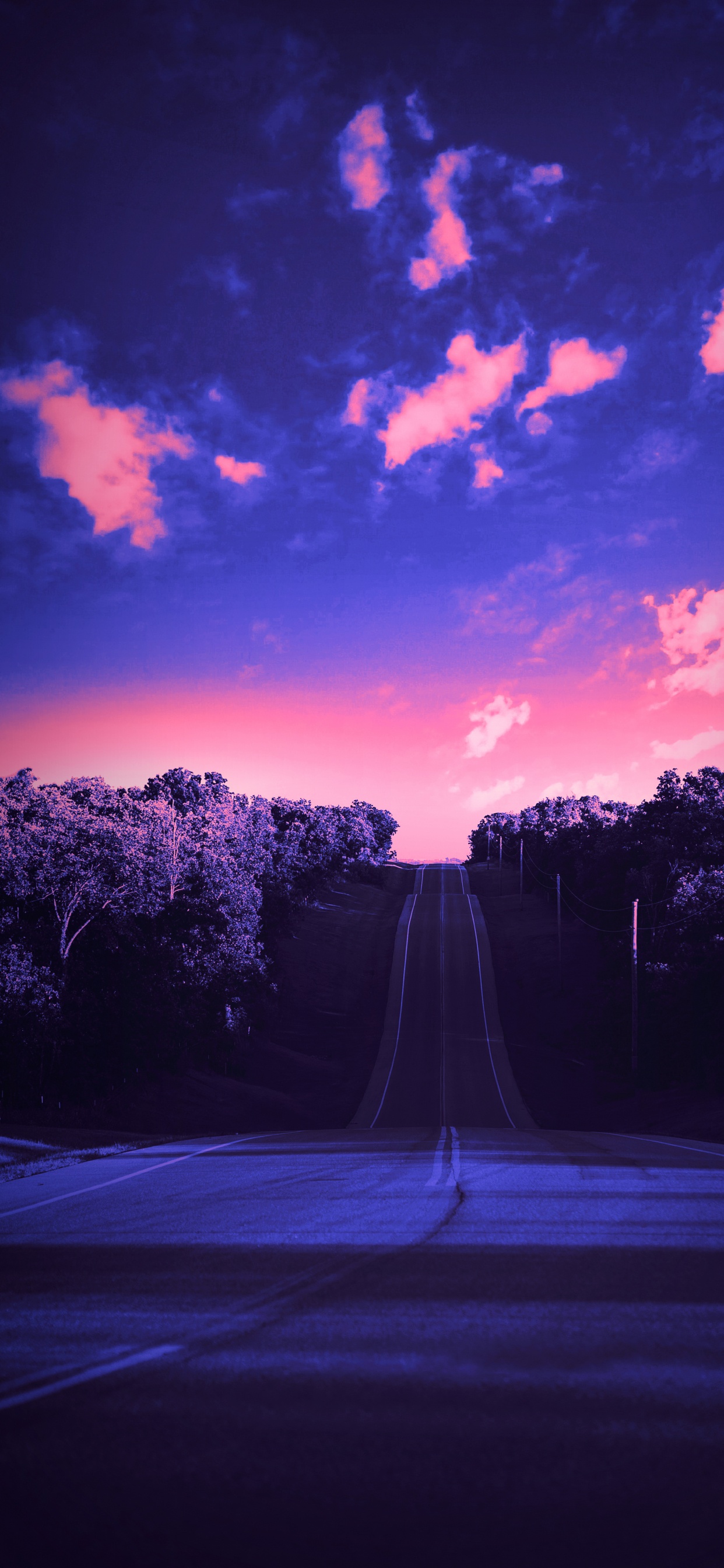 Atmosphère, Purple, Afterglow, Eau, Paysage Naturel. Wallpaper in 1242x2688 Resolution