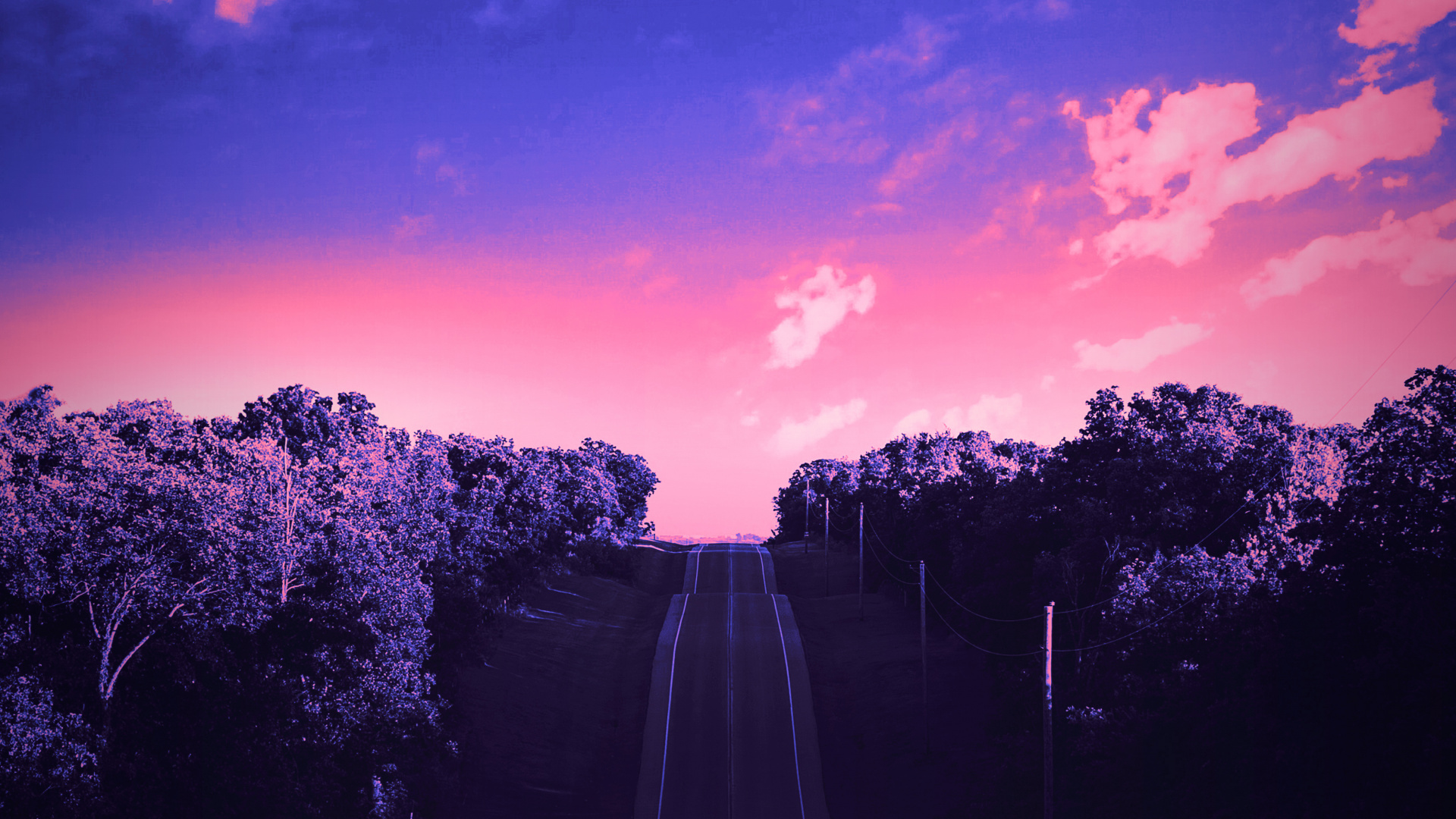 Atmosphère, Purple, Afterglow, Eau, Paysage Naturel. Wallpaper in 1920x1080 Resolution