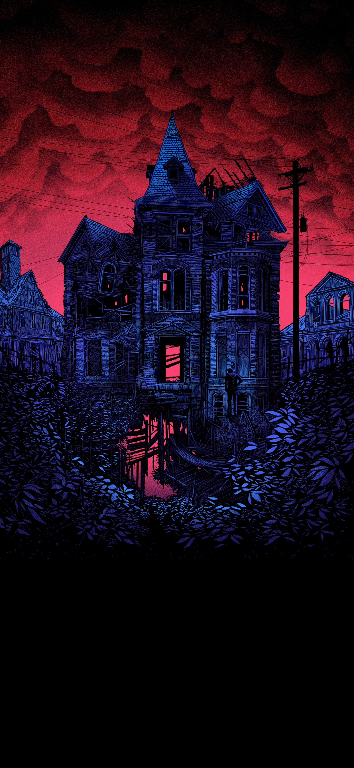 Daniel Danger, Art, Maison Hantée, Illustration, Illustrator. Wallpaper in 1242x2688 Resolution