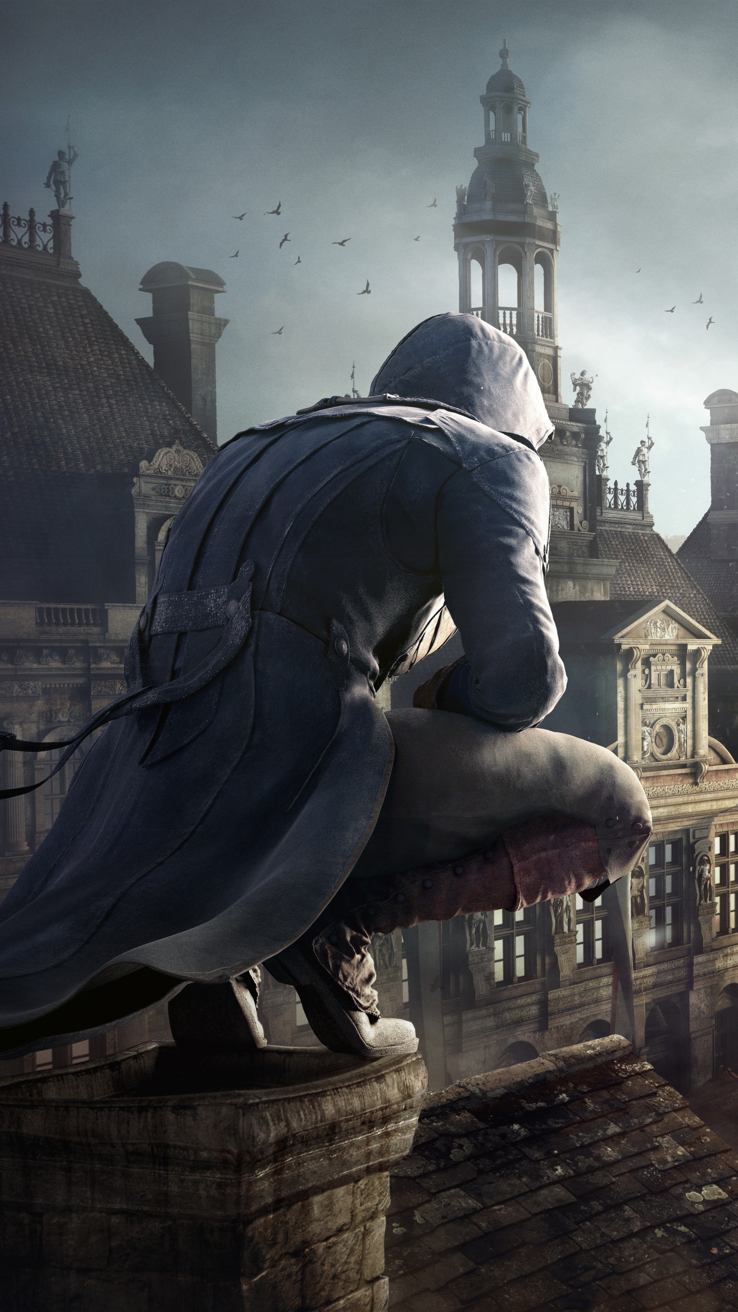 Assassins Creed Unity, Assassins Creed, Ubisoft, Arno Dorian, Obscurité. Wallpaper in 1440x2560 Resolution
