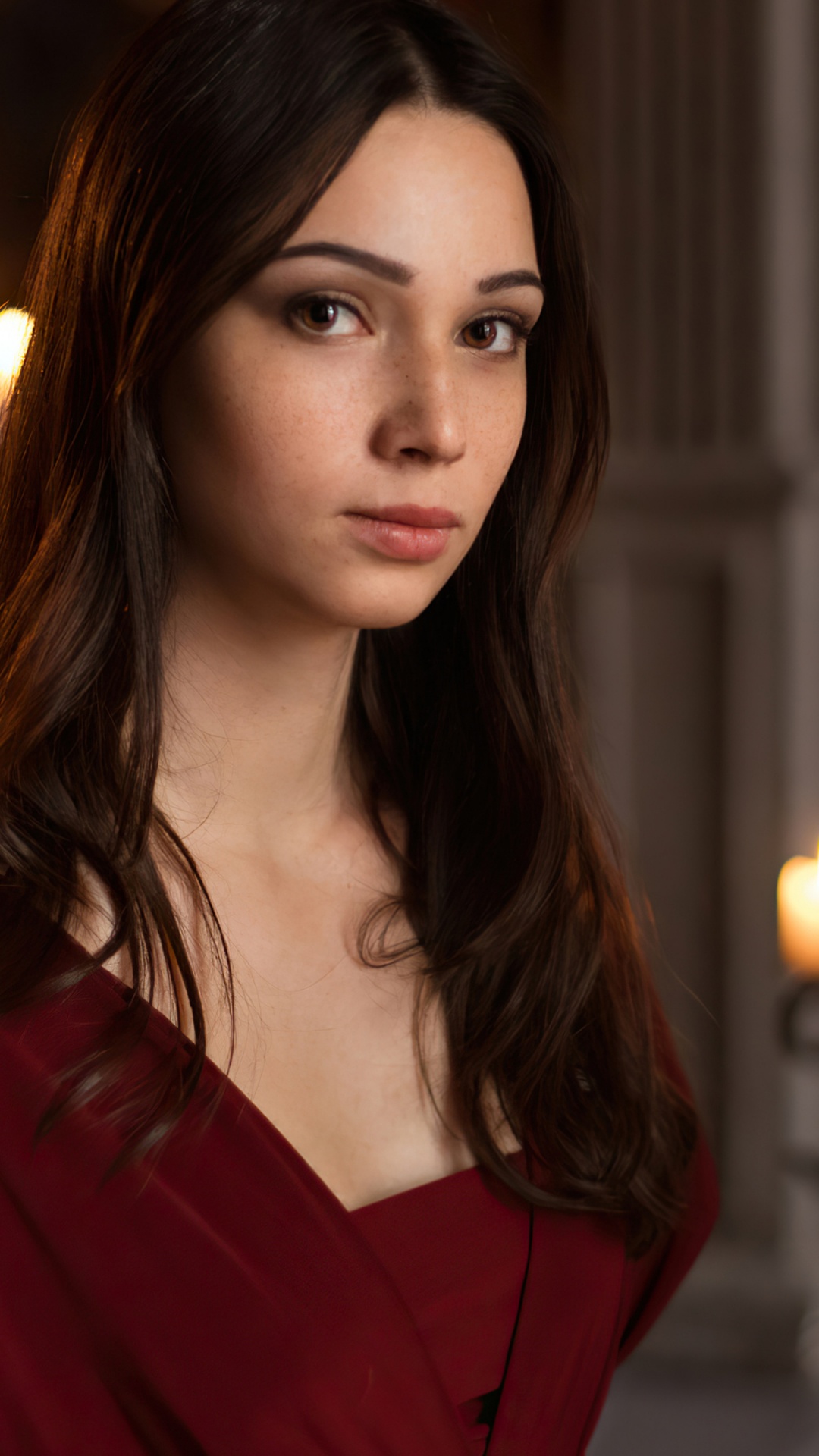 Chica Con Vela, Cabeza, Peinado, Labios, Cuello. Wallpaper in 1080x1920 Resolution